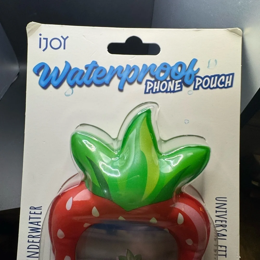 NWT Strawberry Waterproof Phone Pouch